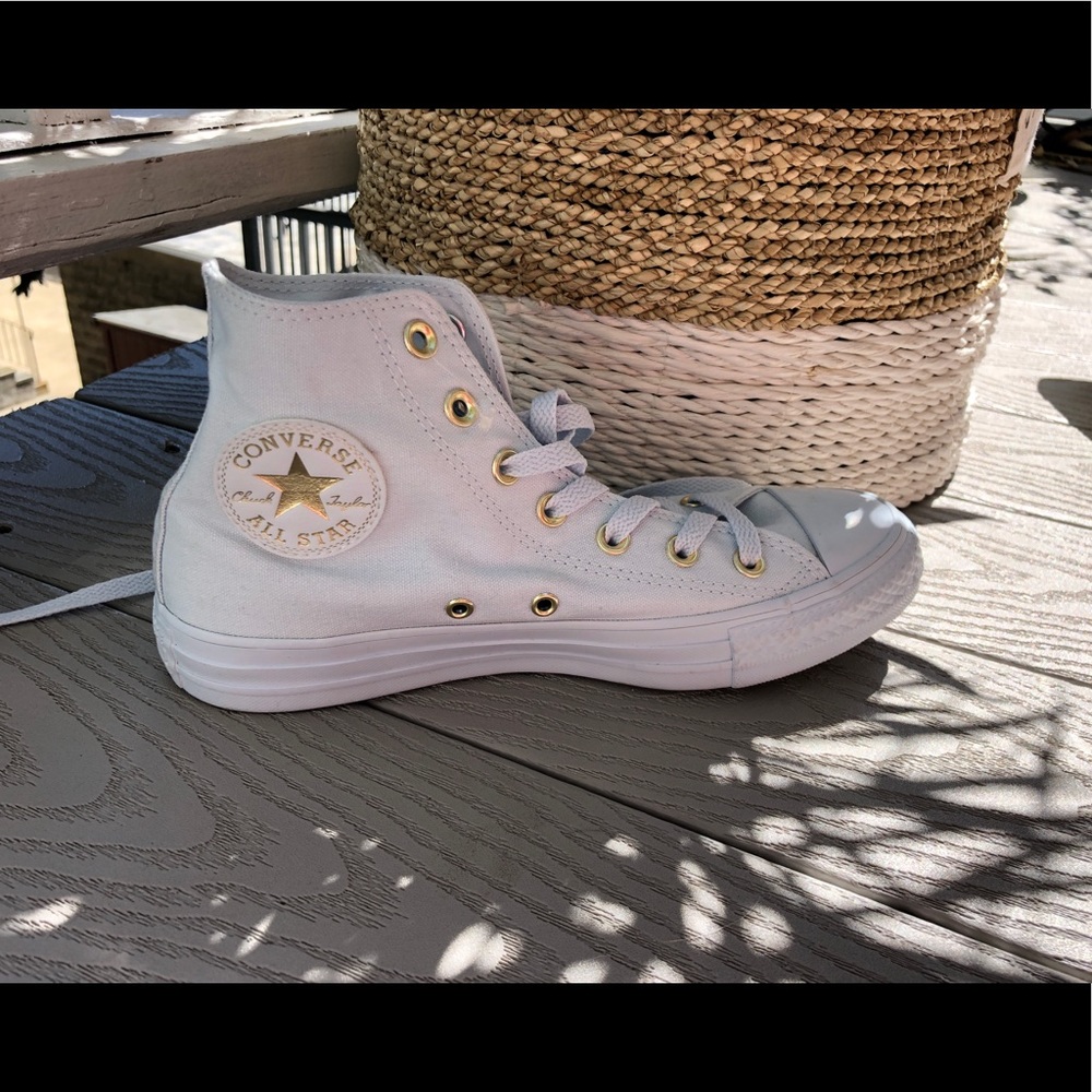 NWOT: Sky blue Converse high tops